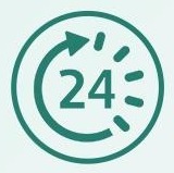 24 시계 선 아이콘