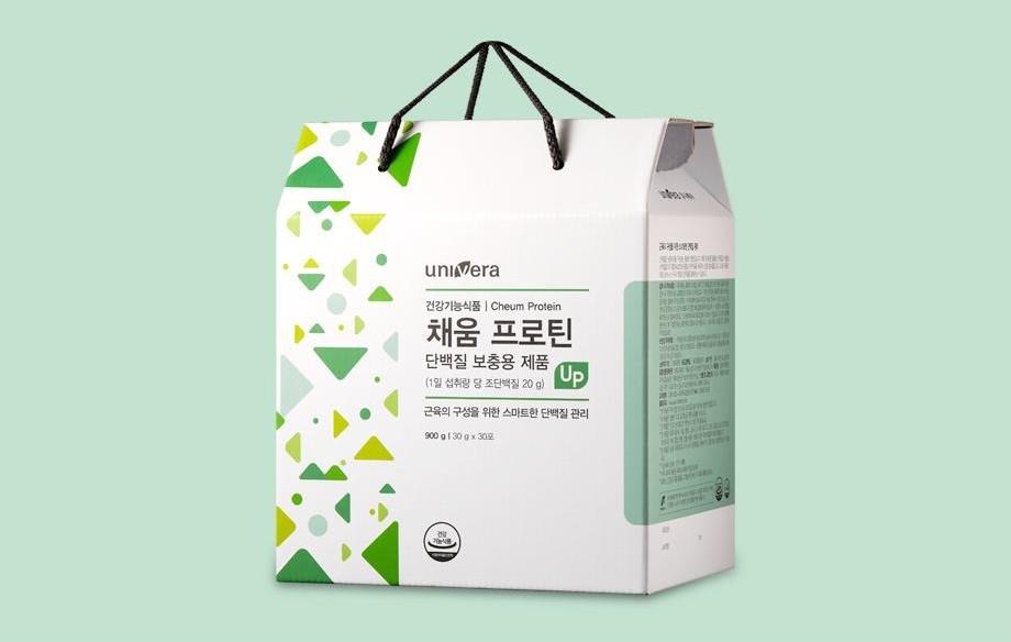 민트 지면 위 채움 프로틴 제품 박스